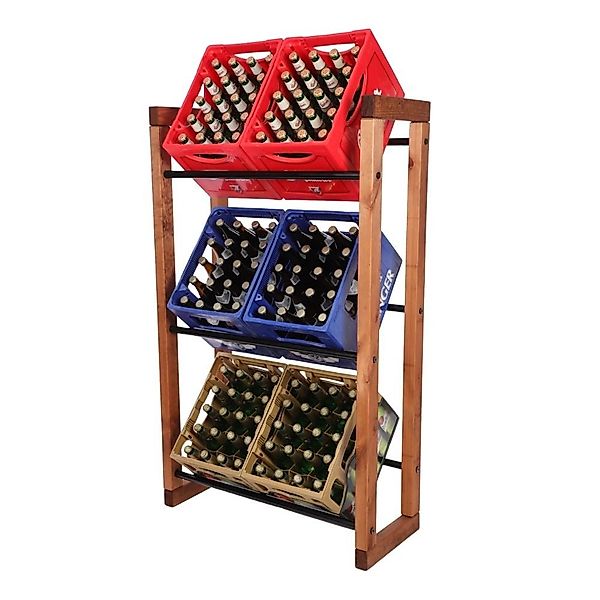 PROREGAL® Küchenregal Getränkekistenregal HARZ 137x82x35cm 9 günstig online kaufen