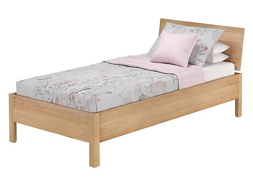 ERST-HOLZ Bett Einzelbett metallfrei 100x200 massives Buchenholz, Buchegeöl günstig online kaufen