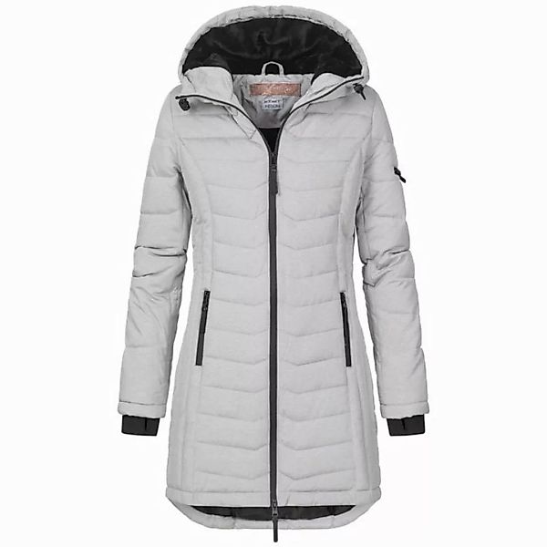 SUBLEVEL Steppjacke Damen Mantel mit Kapuze lange Winter Jacke Langer Parka günstig online kaufen