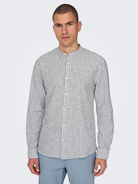 ONLY & SONS Langarmhemd ONSCAIDEN LS MAO STRIPE LINEN SHIRT NOOS günstig online kaufen