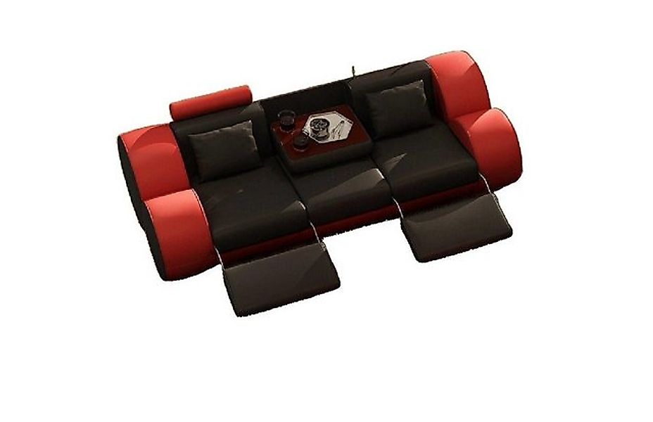 JVmoebel Sofa 3 Sitzer Multifunktion Designer Leder Couch Polster Sofas Cou günstig online kaufen