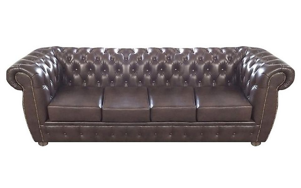 JVmoebel Chesterfield-Sofa Sofa Viersitzer Ledersofa Polstermöbel Luxus Ein günstig online kaufen