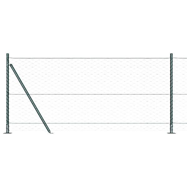 vidaXL Zaunpfosten Grün 100 x 0,8 m 50 mm Maschen Stahl und PVC 3353587 günstig online kaufen