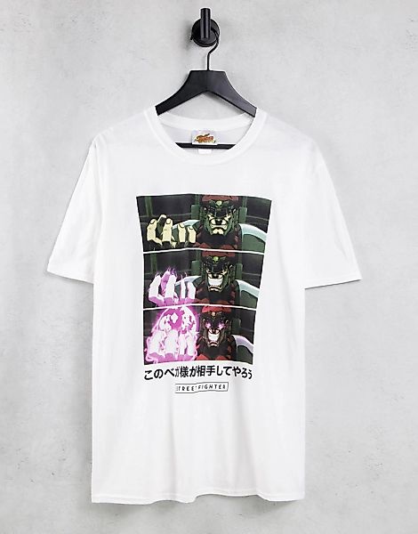 Street Fighter – M Bison – Oversize-T-Shirt in Weiß günstig online kaufen