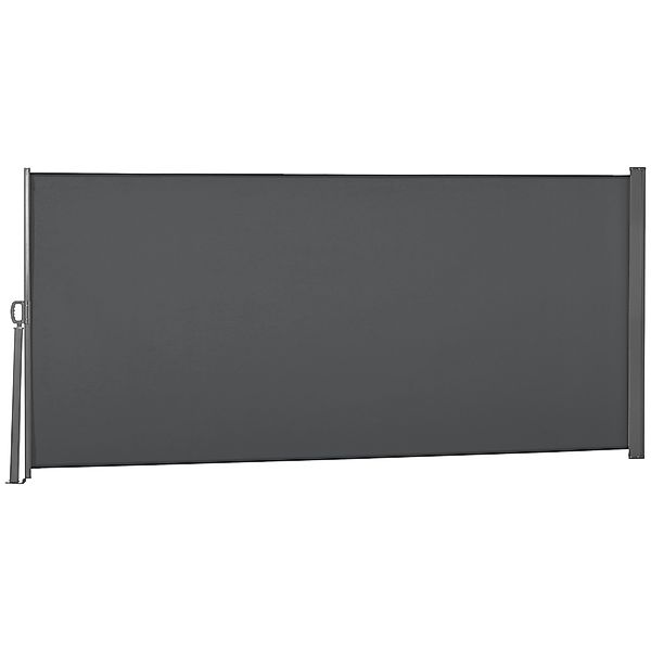 Outsunny Seitenmarkise Sichtschutzrollo ausziehbar 3 m x 1,6 m Metall Polye günstig online kaufen