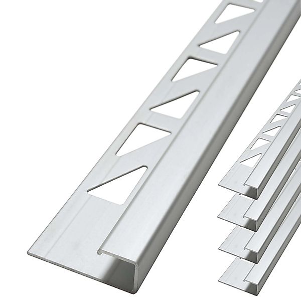 Dalsys Fliesenschiene Aluminium 5x 2,5m x 125mm Eckprofil Chrome günstig online kaufen
