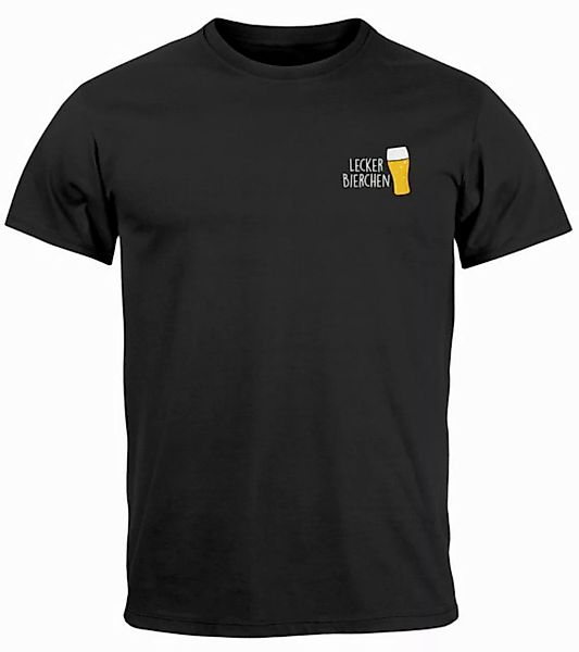 MoonWorks Print-Shirt Herren T-Shirt Lecker Bierchen Logo Meme Biershirt Al günstig online kaufen