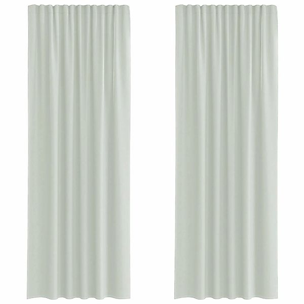 vidaXL Voile Vorhänge mit Stangentaschen 2 Stk Hellgrau 4102210 günstig online kaufen