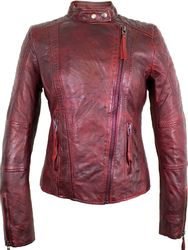MDM Bikerjacke Damen Biker Lederjacke aus günstig online kaufen