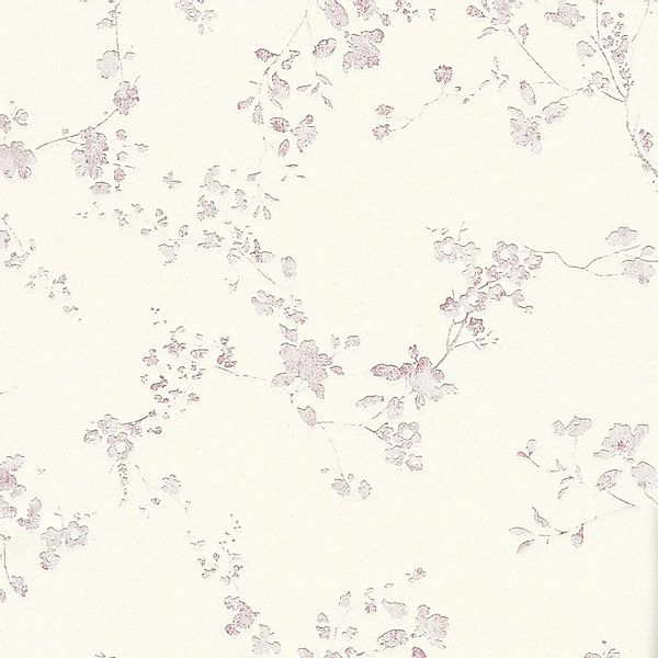 AS-Creation Vliestapete Floral Vorgeleimt 10,05 m x 0,53 m Weiß-Rosa FSC® günstig online kaufen