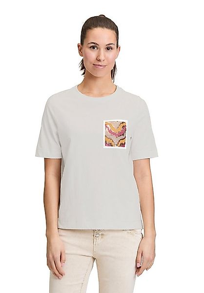Cartoon Kurzarmshirt Damen mit Rundhalsausschnitt (1-tlg) Stickerei günstig online kaufen