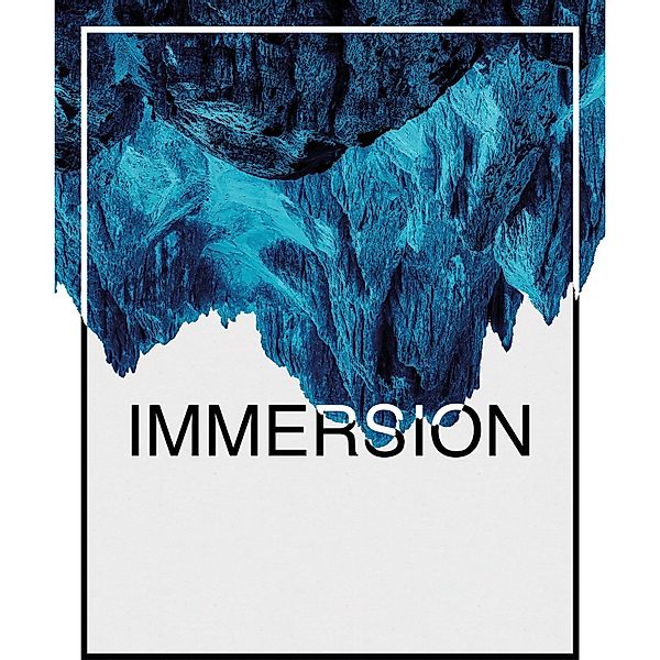 Komar Bild "Immersion Blue" Abstrakt  Sprüche & Texte 1 Stk. tlg. Wandbild günstig online kaufen