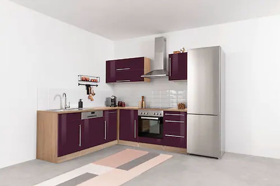 KOCHSTATION Winkelküche »KS-Samos« Stellbreite 220x220 cm, wahlweise mit E- günstig online kaufen