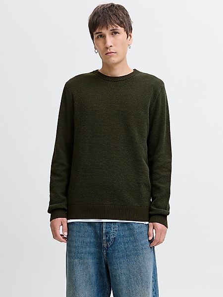 Jack & Jones Rundhalspullover JJEGLOBE KNIT CREW NECK NOOS in Strick Optik günstig online kaufen