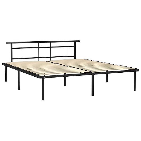 vidaXL Bettgestell Schwarz Metall 180x200 cm Modell 7651022 günstig online kaufen