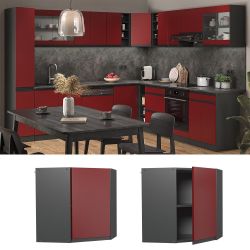 Vicco Eckhängeschrank R-Line, Rot/Anthrazit, 57 cm günstig online kaufen