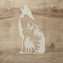 Namofactur LED Dekolicht Heulender Wolf Wand günstig online kaufen