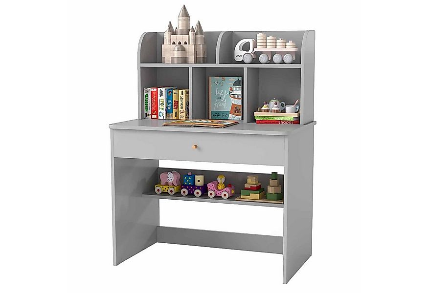 COSTWAY Kindertisch, Kinderschreibtisch, Holz, mit Ablagefach, 80 x 48 x 10 günstig online kaufen