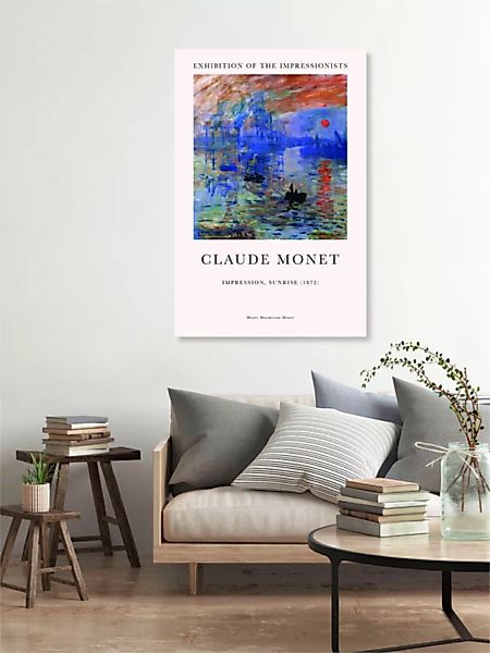 Poster / Leinwandbild - Claude Monet: Impression, Soleil Levant - Ausstellu günstig online kaufen