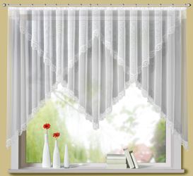 Stickereien Plauen Gardine "Sahra" Kräuselband 1 Stk. tlg. veredelt mit ech günstig online kaufen