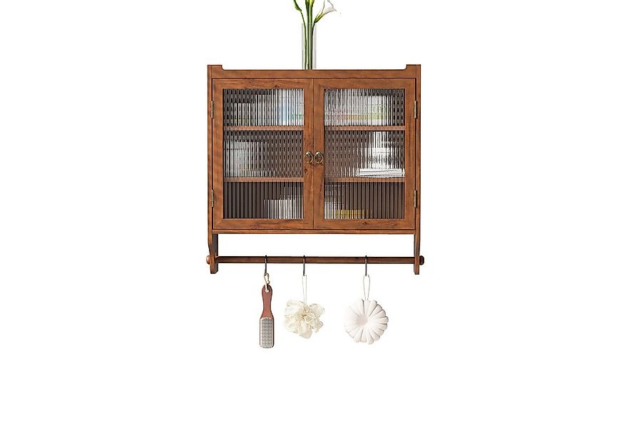OKWISH Hängeschrank Wandhängeschrank,Glas-Wandregal (Vintage 63 cm Wandrega günstig online kaufen