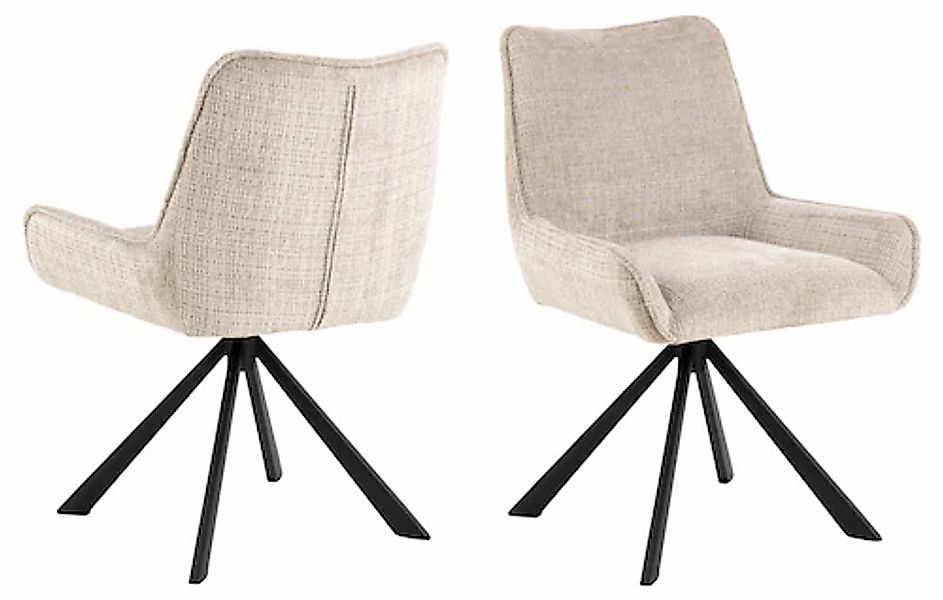 ACTONA GROUP Esszimmerstuhl »Eddie«, (Set), Esszimmerstuhl, Juto beige, 4 S günstig online kaufen