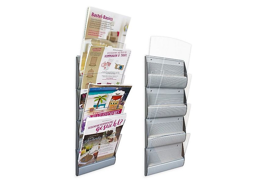 PAPERFLOW Zeitungsständer PAPERFLOW Wand-Prospekthalter Integral, DIN lang, günstig online kaufen