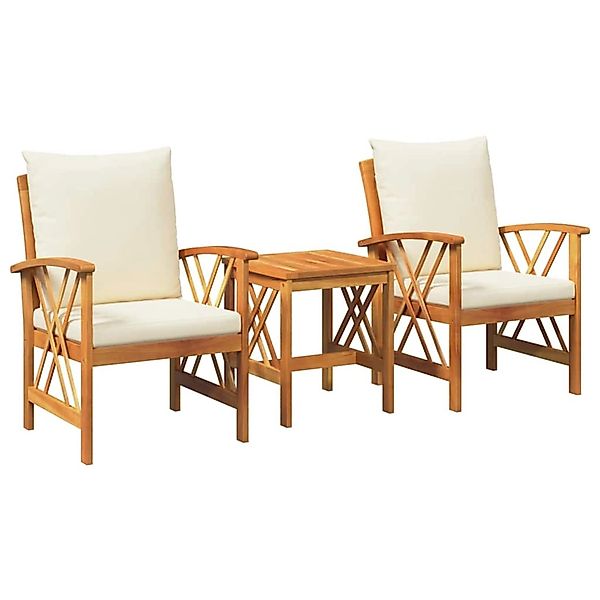 vidaXL 3-Tlg Garten-Lounge-Set mit Kissen Massivholz Akazie 4106449 günstig online kaufen