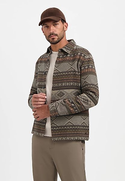 NO EXCESS Langarmhemd "No Excess Jacquard-Overshirt mit Muster" günstig online kaufen