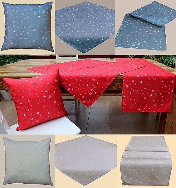 heimtexland Tischdecke Weihnachten Tischdeko Sterne Leinen-Optik Serie (Typ günstig online kaufen