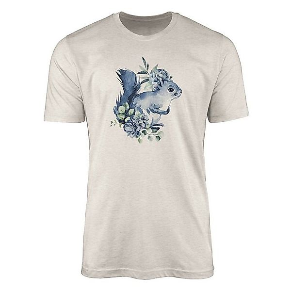 Sinus Art T-Shirt Herren Shirt 100% gekämmte Bio-Baumwolle T-Shirt Aquarell günstig online kaufen