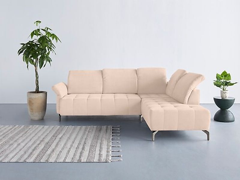Home affaire Ecksofa »Fresh L-Form« Federkern, wahlweise Kopfteilverstellun günstig online kaufen