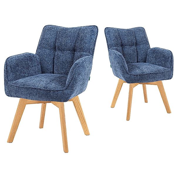 DUBI Möbel Polsterstuhl Mika-Ella 2er-Set, Federkern, günstig online kaufen