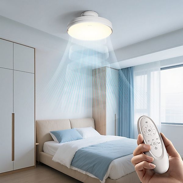GONEO Deckenventilator mit Beleuchtung, Flügelloses Design, günstig online kaufen