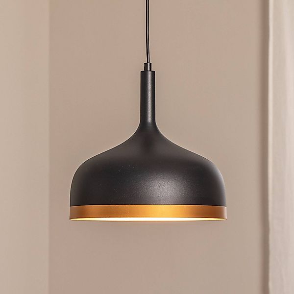 Hängeleuchte Sivani MR-826, schwarz/gold, Metall, Ø 30 cm günstig online kaufen