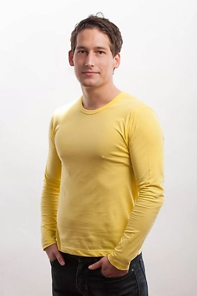 Longsleeve Shirt Gelb Gots günstig online kaufen