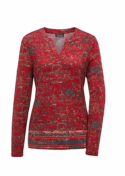 GOLDNER Print-Shirt "Kurzgröße Elegantes Blusenshirt, Paisley-Design" keine günstig online kaufen