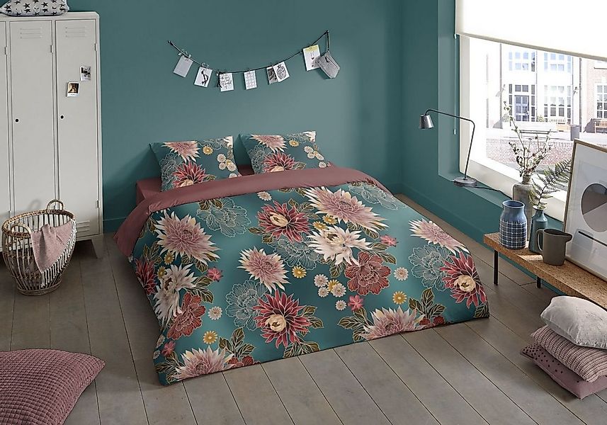 Pure Bettwäsche mikrofaser bettwäsche 135 x 200 blumen bettwäsche 135x200 b günstig online kaufen