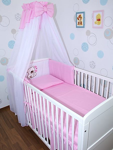 Primawela Babybettwäsche Baby Bettset -5-6 teiliges Set mit Chiffon Himmel günstig online kaufen