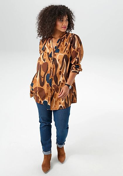 Aniston PLUS Longbluse, extravagant bedruckt im trendigen Farbverlauf - NEU günstig online kaufen