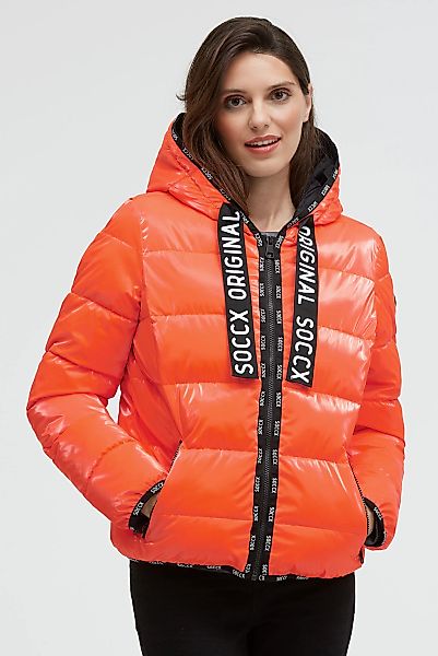 SOCCX Winterjacke, mit Kapuze, mit elastischem Saumabschluss günstig online kaufen