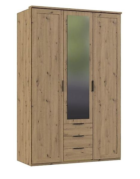Drehtürenschrank mit Kranz 3-trg. Artisan-Eiche-Nachbildung günstig online kaufen