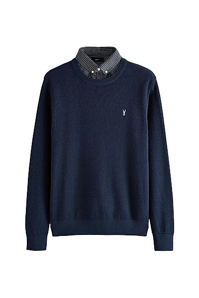 Next 2-in-1-Pullover Regular Fit Pullover mit eingenähtem Kragen (1-tlg) günstig online kaufen