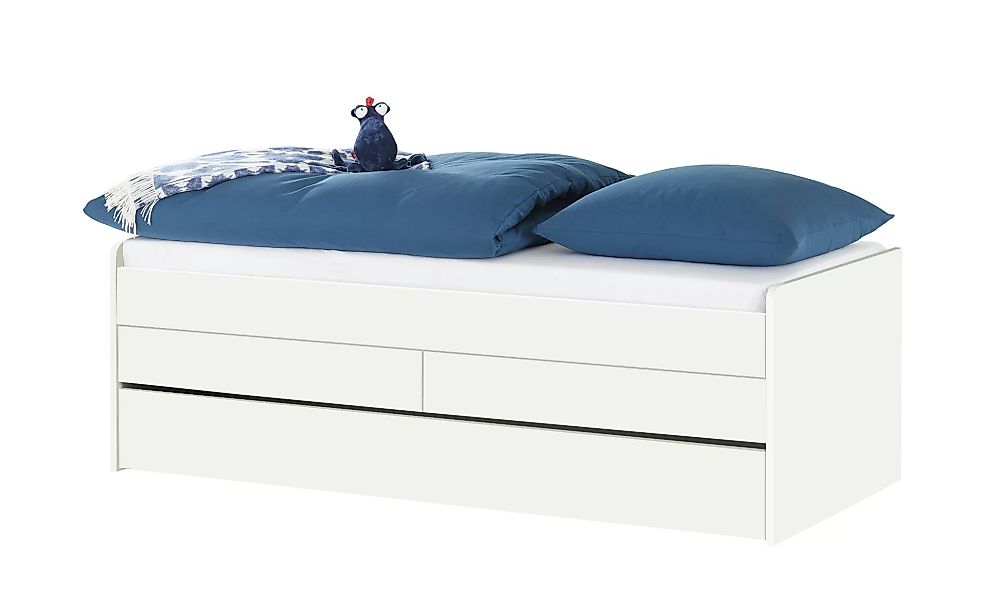 Duobett mit Stauraum  Grow Up - weiß - 97 cm - 66 cm - Betten > Bettgestell günstig online kaufen