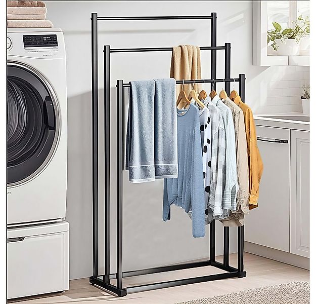 YMQHBS Wäscheständer Wäscheständer mit 3 Stangen aus Metall, Handtuchhalter günstig online kaufen