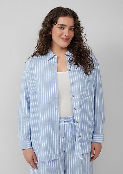 s.Oliver Langarmbluse Bluse Gestreifte Bluse aus Leinenmix mit überschnitte günstig online kaufen