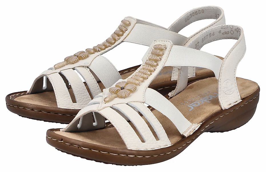 Rieker Riemchensandale Sommerschuh, Sandalette, Keilabsatz, mit schöner Ver günstig online kaufen