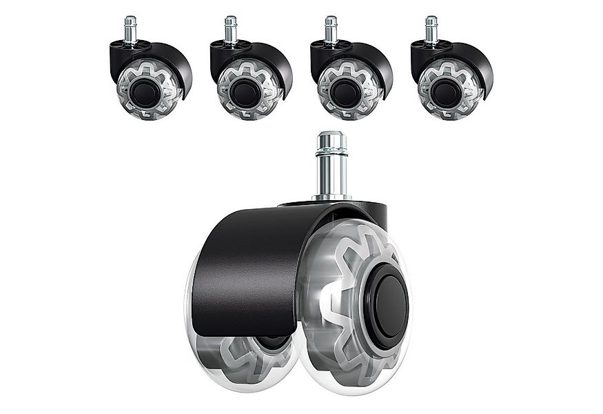 Clanmacy Stuhlrolle 5 Bürostuhlrollen 11x22mm,360 Grad Drehung böden leise günstig online kaufen