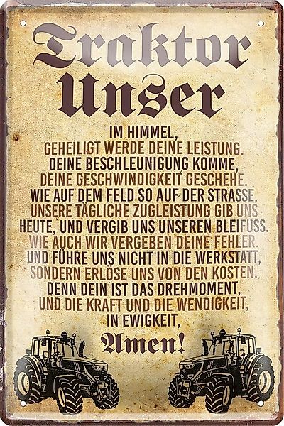 schilderkreis24 Metallschild Traktor Unser günstig online kaufen