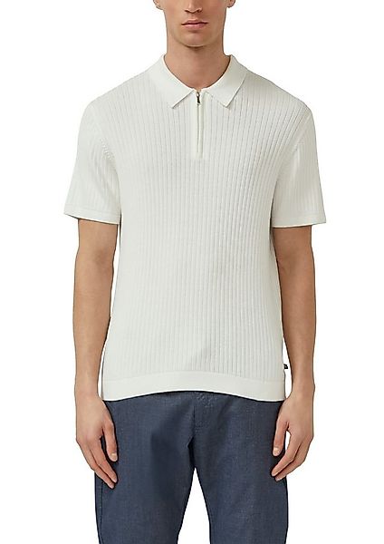 s.Oliver Poloshirt mit Strick-Muster und kurzes Reißverschluss günstig online kaufen